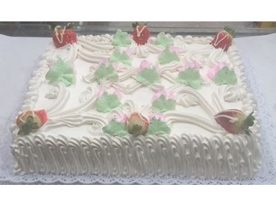 BOLO DOIS RECHEIOS DOCE DE LEITE E LEITE EM PÓ